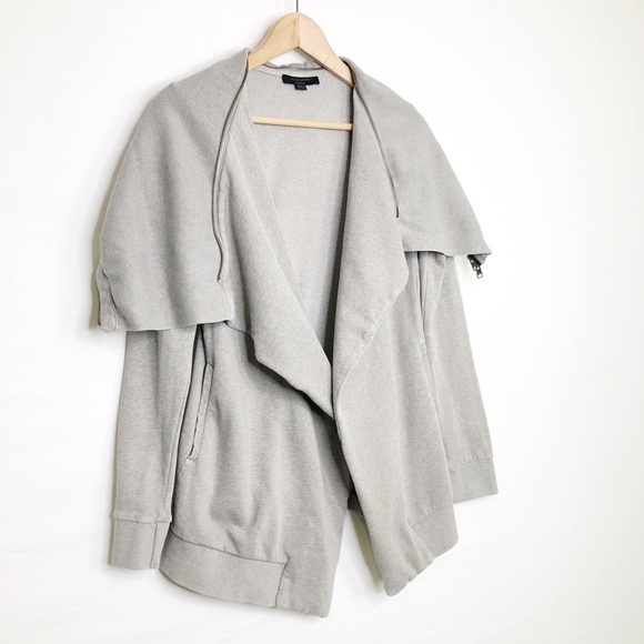 All Saints grey diagonal, open closure jacket - Picture 8 of 10